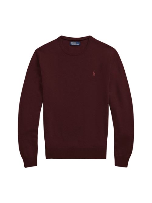 Maglia da uomo in lana, girocollo, colore vino POLO RALPH LAUREN | 710974148008